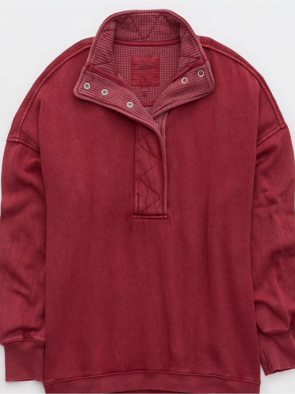 Aerie Getaway Quarter Snap Sweatshirt - Picture 4 of 6